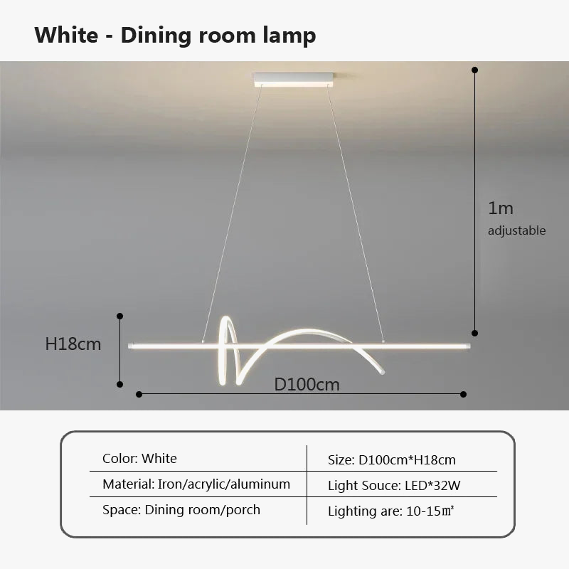 suspension moderne à LED pour un éclairage intérieur élégant