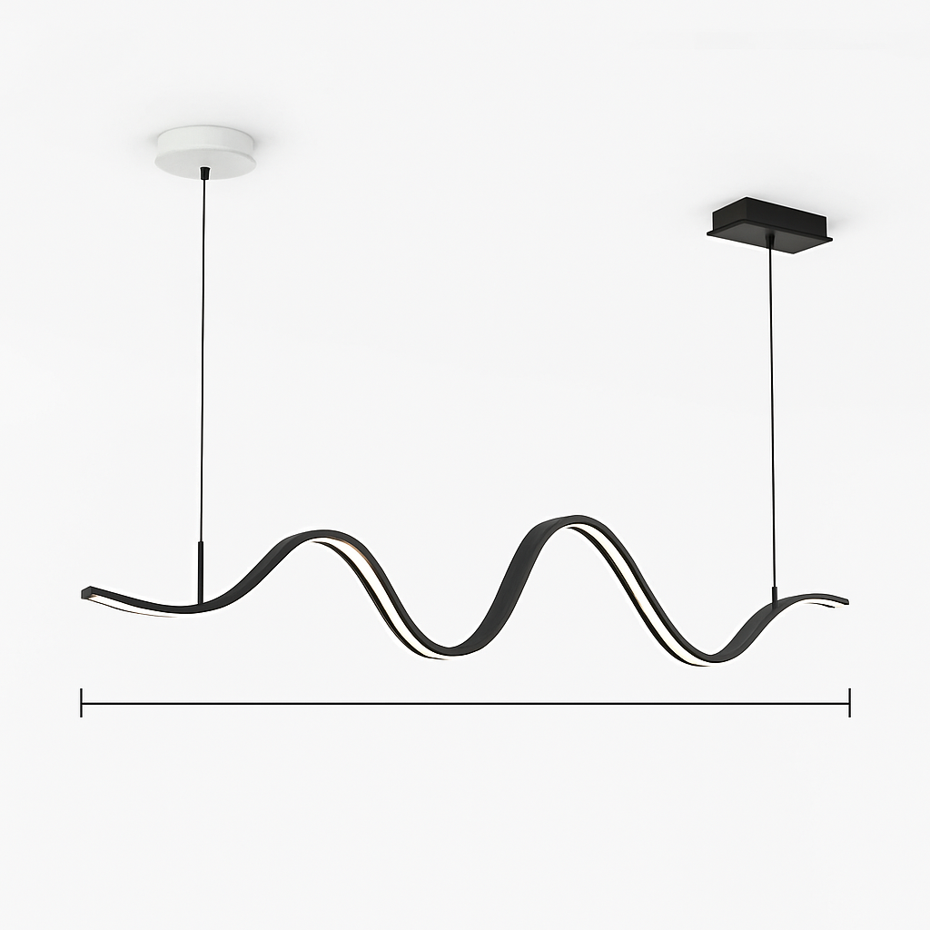 suspension moderne linéaire lumière pour décoration de table à manger