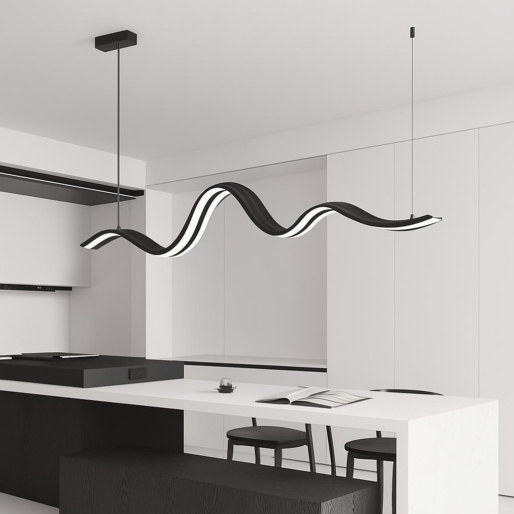 suspension moderne linéaire lumière pour décoration de table à manger