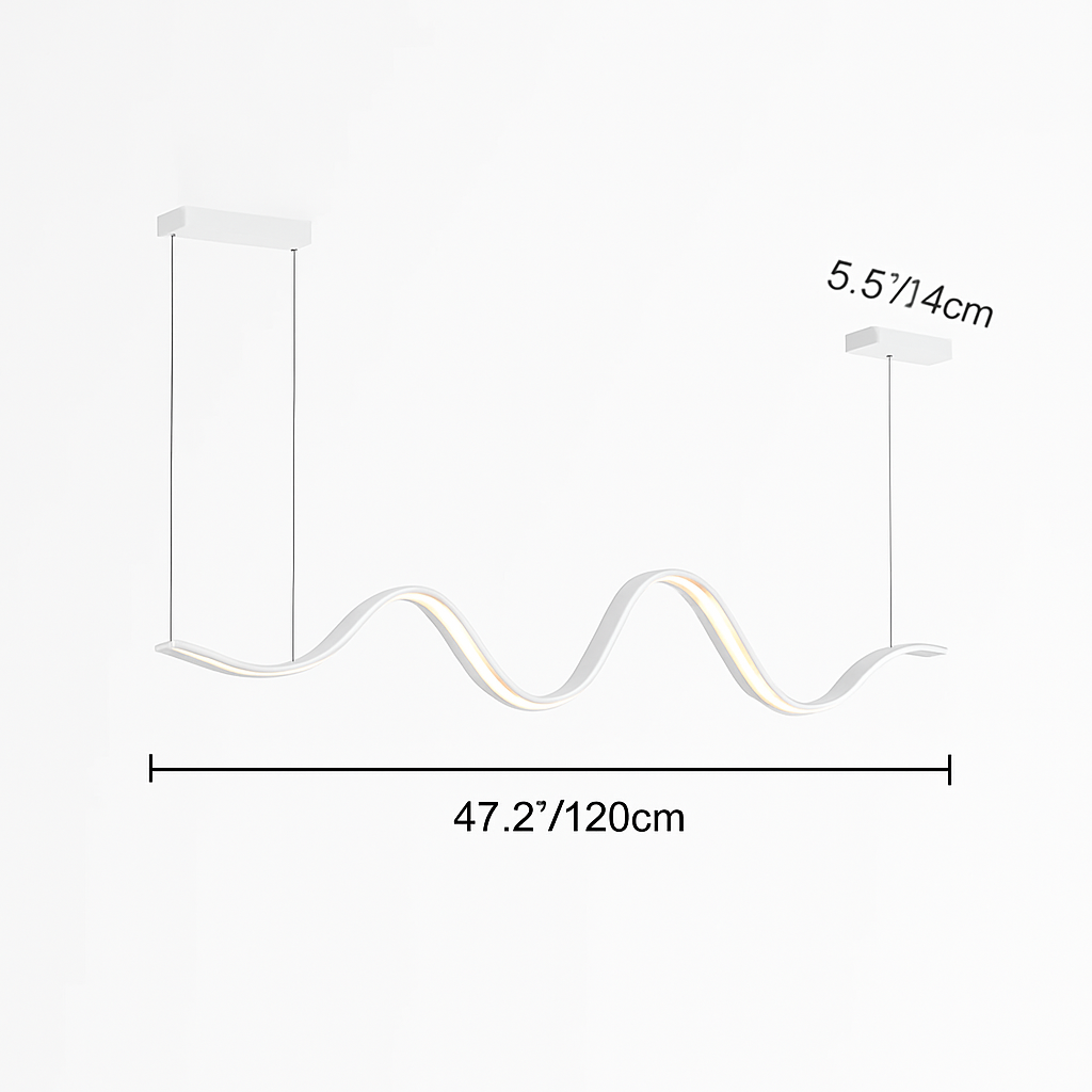 suspension moderne linéaire lumière pour décoration de table à manger