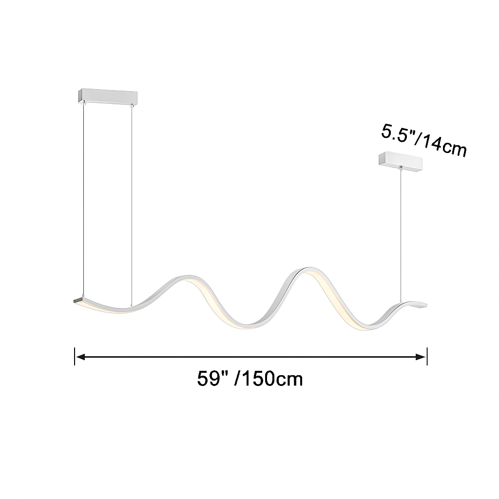 suspension moderne linéaire lumière pour décoration de table à manger