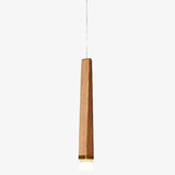 Suspension moderne longue barre en bois Nordic