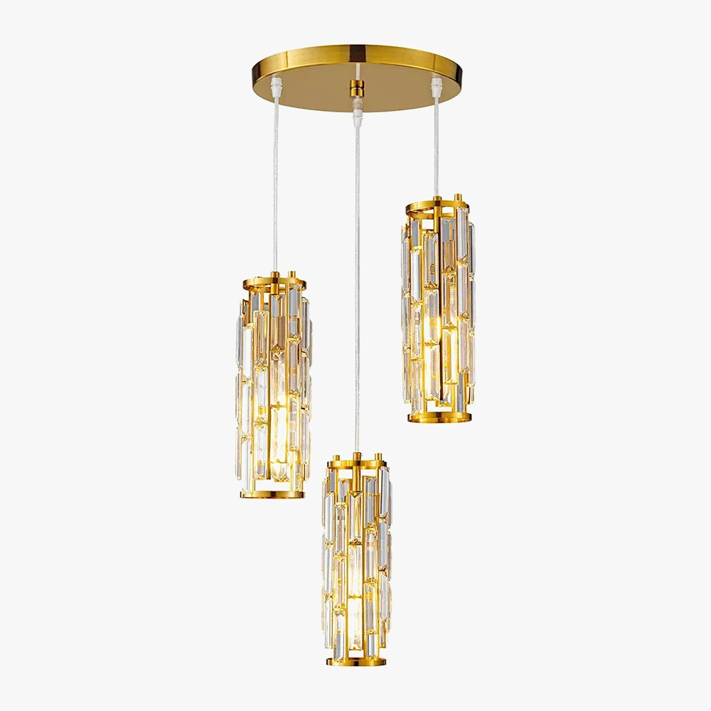 Suspension moderne Mini lustres en cristal luminaire réglable pour îlot de cuisine salle à manger chambre noir chrome 3 lumières
