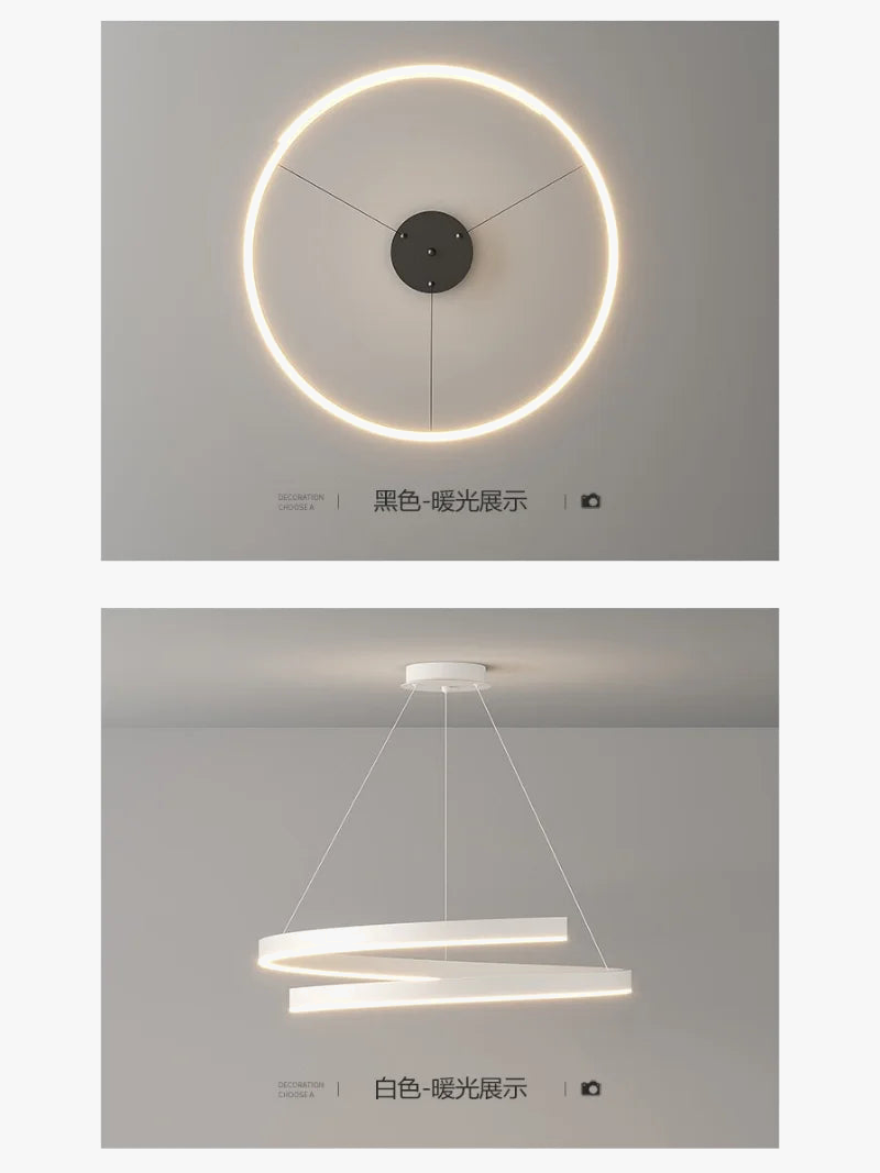 suspension moderne minimaliste pour éclairage intérieur élégant