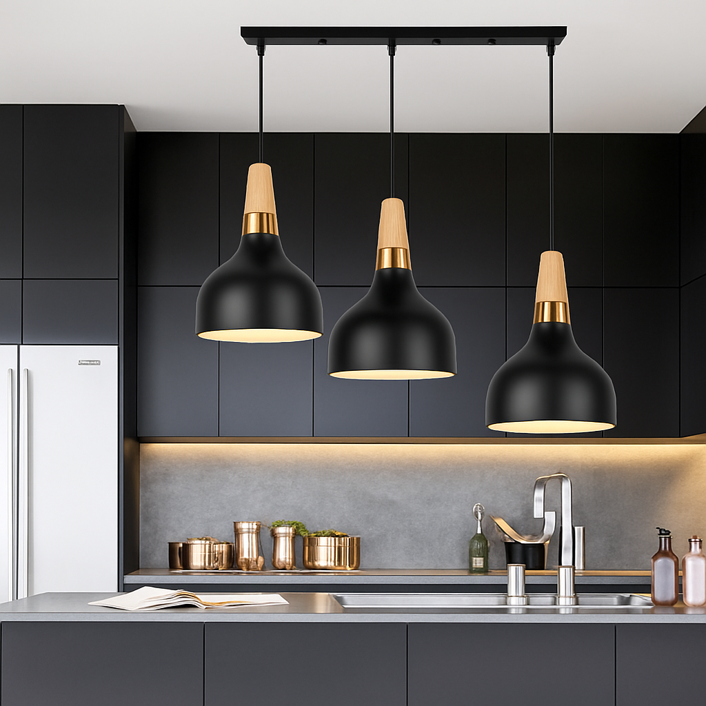 suspension moderne nordique en aluminium rétro pour intérieur design