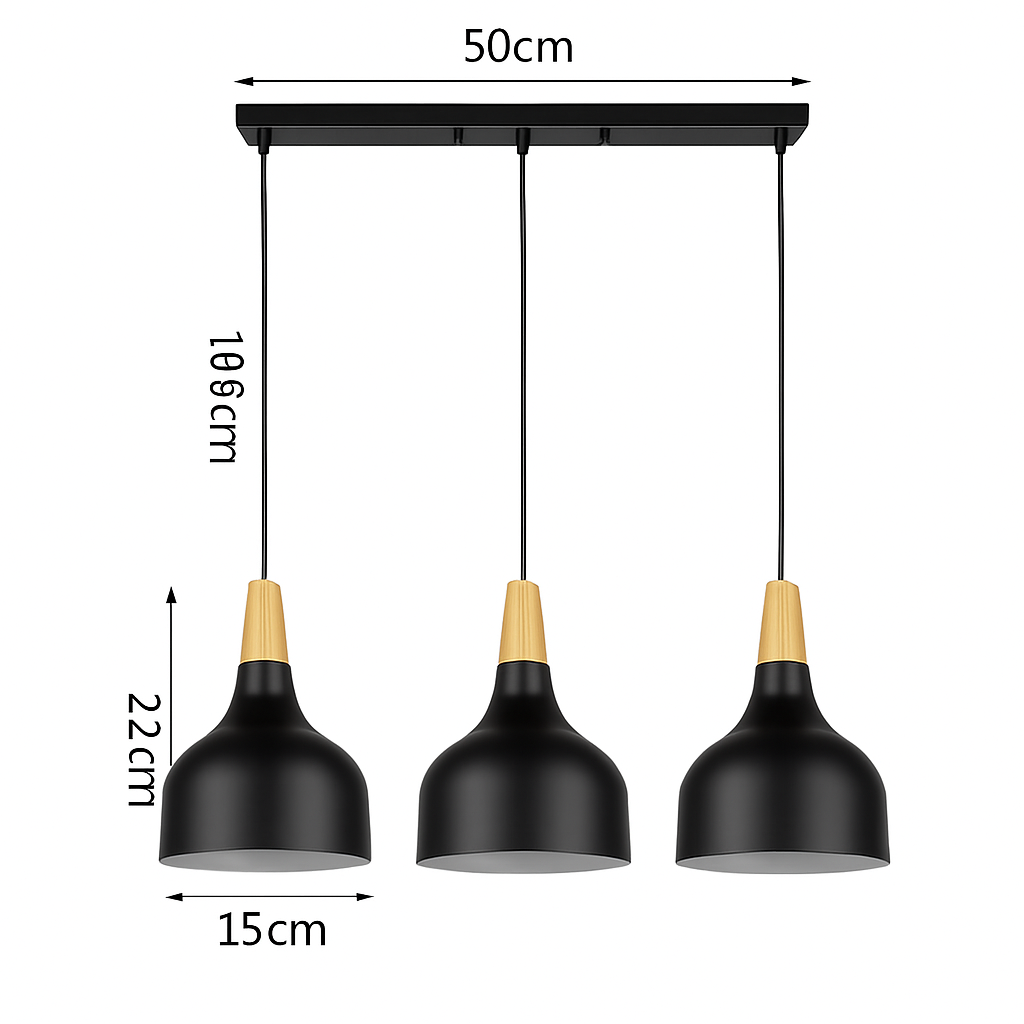 suspension moderne nordique en aluminium rétro pour intérieur design