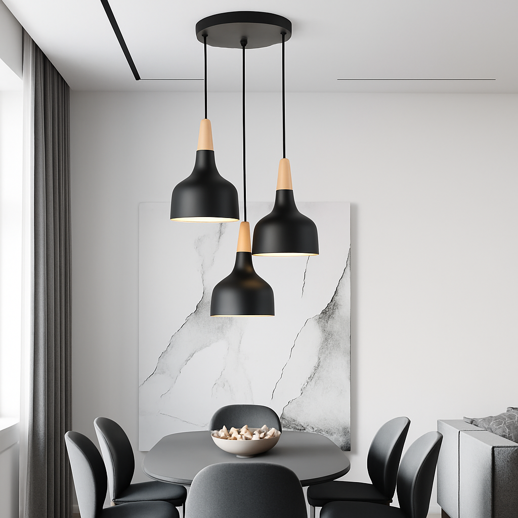 suspension moderne nordique en aluminium rétro pour intérieur design