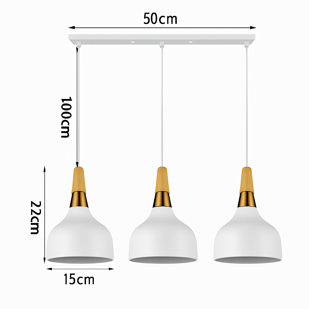 suspension moderne nordique en aluminium rétro pour intérieur design