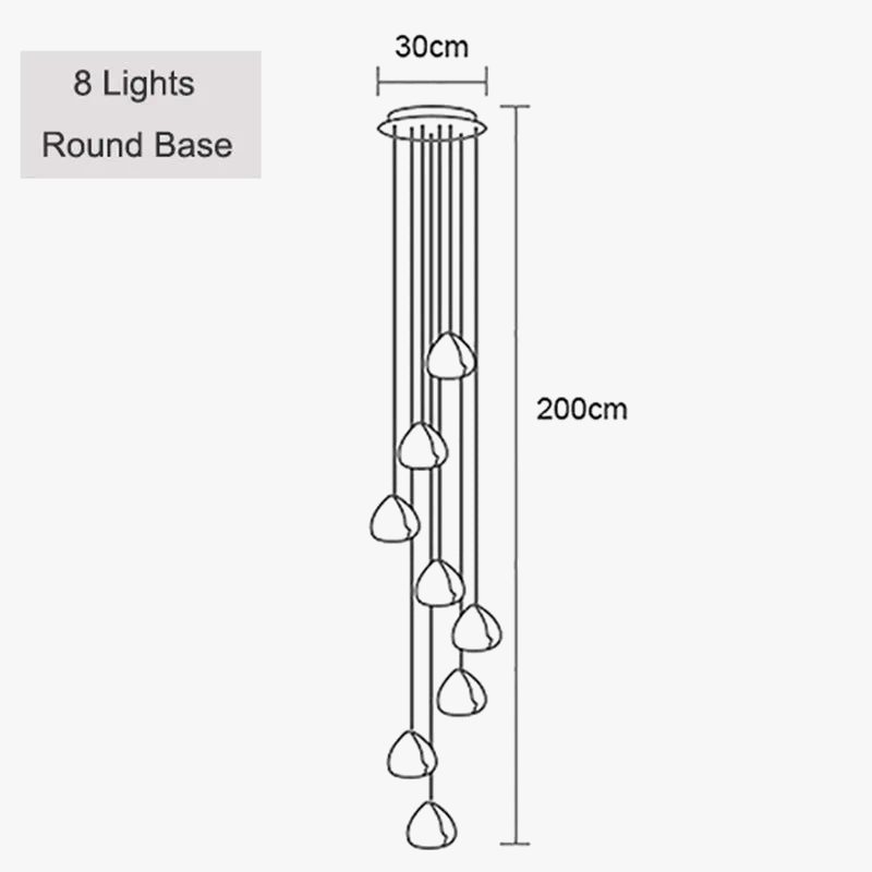 suspension moderne nordique en cristal pour décoration élégante