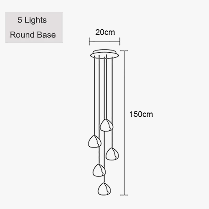 suspension moderne nordique en cristal pour décoration élégante