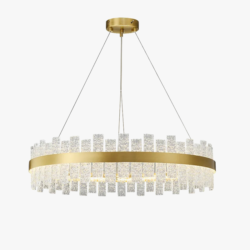 suspension moderne nordique en verre cristal design élégant