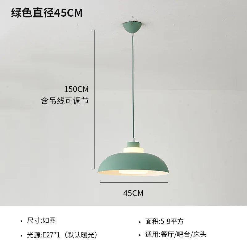 suspension moderne nordique LED créative design macaron pour intérieur