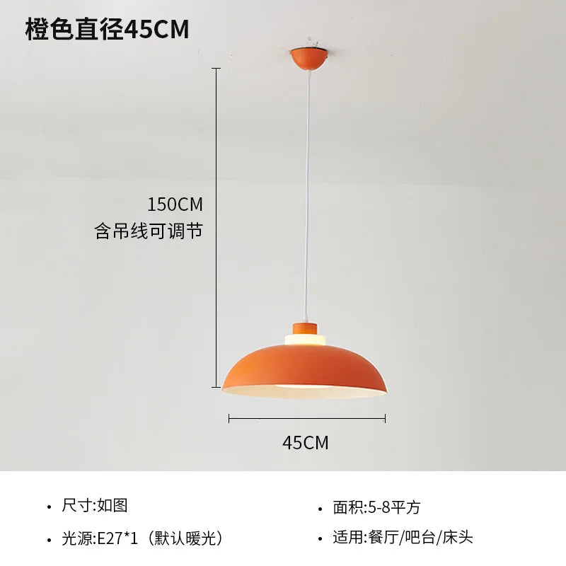 suspension moderne nordique LED créative design macaron pour intérieur
