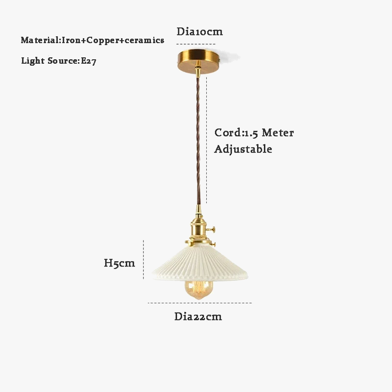 suspension moderne réglable en laiton pour intérieur rustique