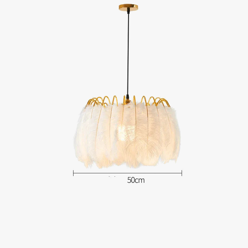 suspension moderne romantique en plumes pour décoration intérieure