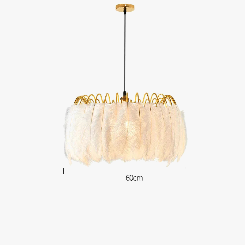 suspension moderne romantique en plumes pour décoration intérieure
