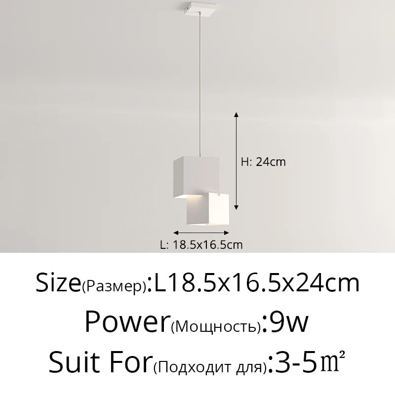 suspension moderne simple avec éclairage créatif led