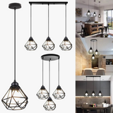 suspension moderne à têtes led pour intérieur design