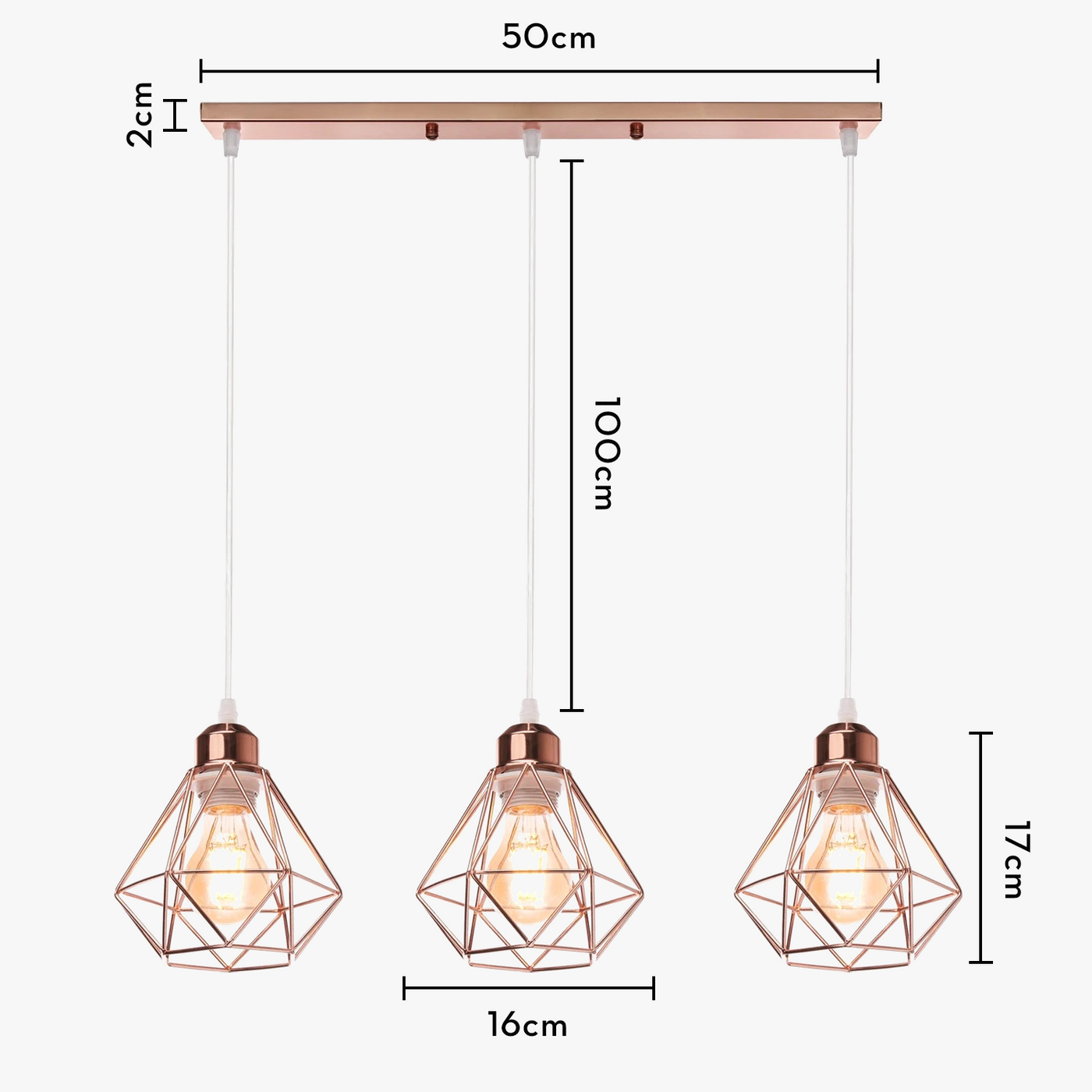 suspension moderne à têtes led pour intérieur design