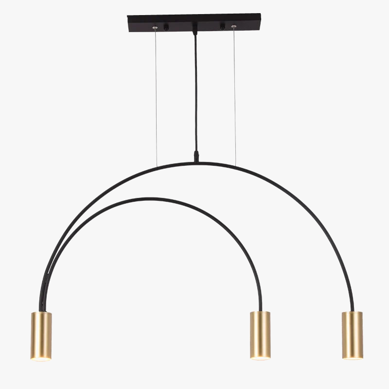 suspension moderne à trois têtes design créatif et élégant