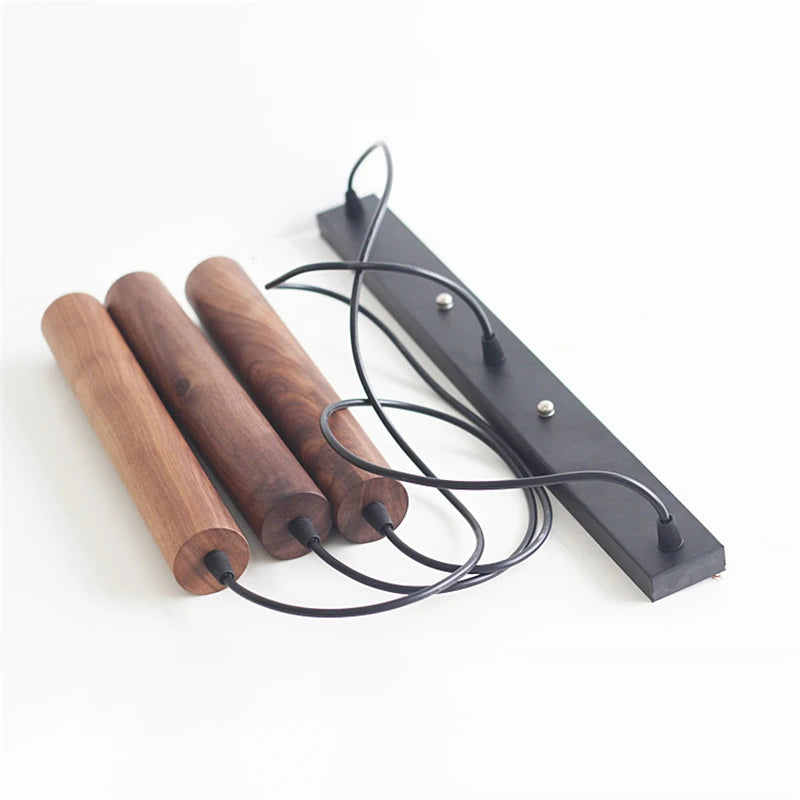 suspension modernes en bois avec éclairage led intérieur