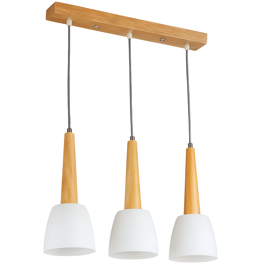 suspension modernes en bois gzmj avec support led