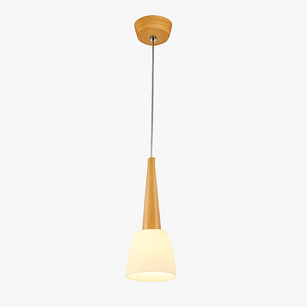 suspension modernes en bois gzmj avec support led