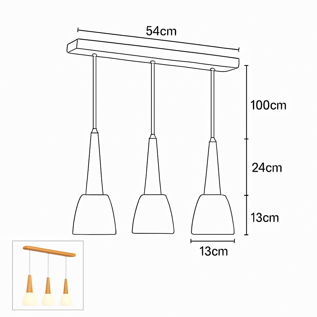 suspension modernes en bois gzmj avec support led