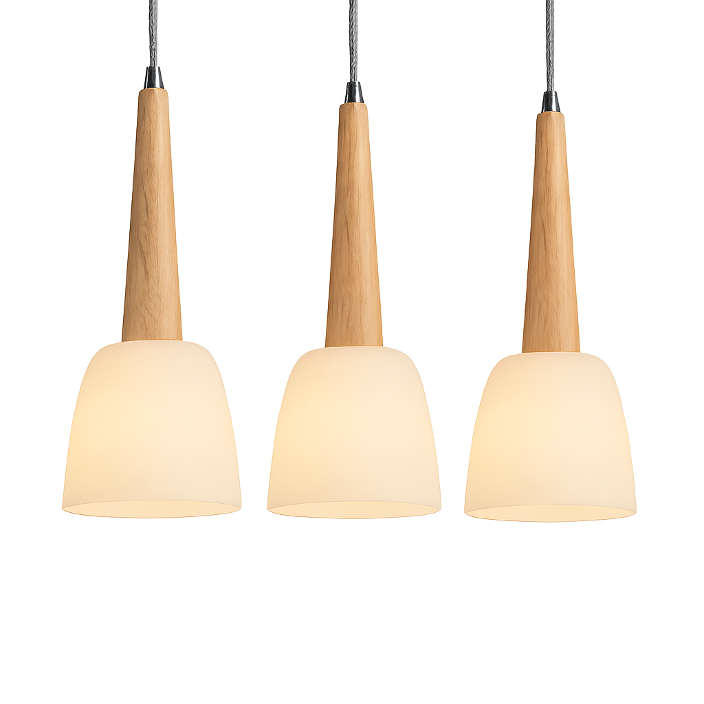 suspension modernes en bois gzmj avec support led