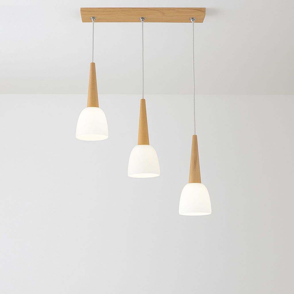 suspension modernes en bois gzmj avec support led