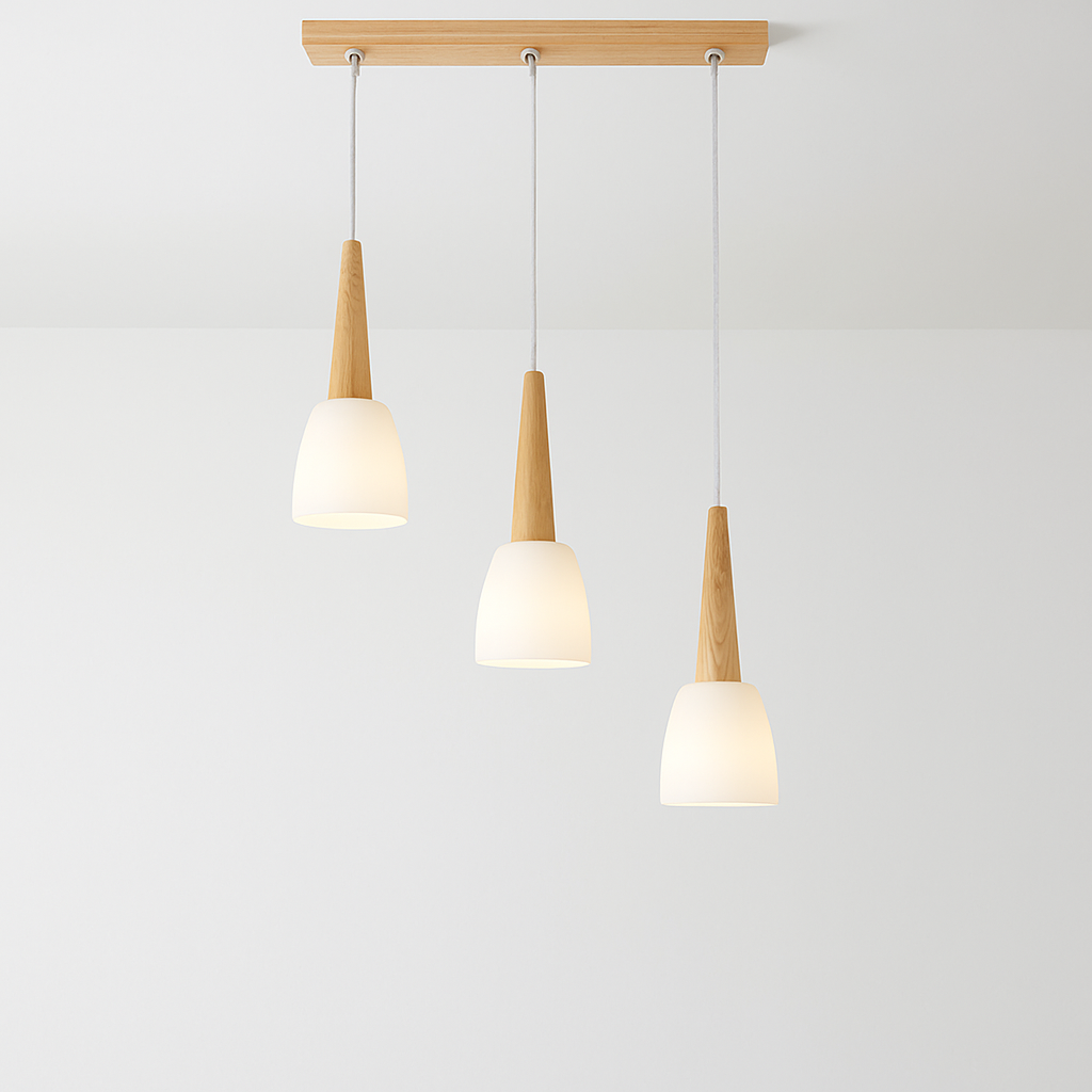 suspension modernes en bois gzmj avec support led