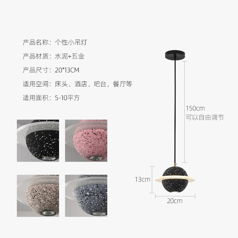 suspension modernes en ciment led pour restaurant barre lumineuse