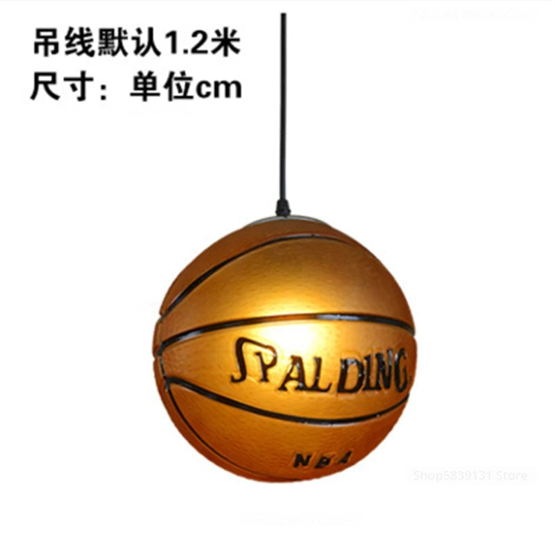 suspension modernes en forme de basket-ball led