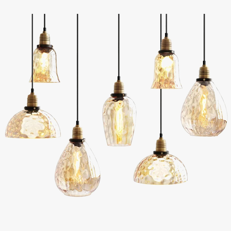 suspension modernes en verre pour éclairage de plafond