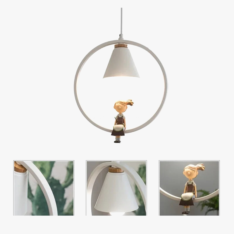 suspension modernes nordiques avec suspension oiseau led