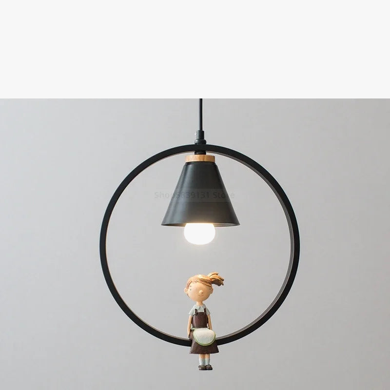 suspension modernes nordiques avec suspension oiseau led