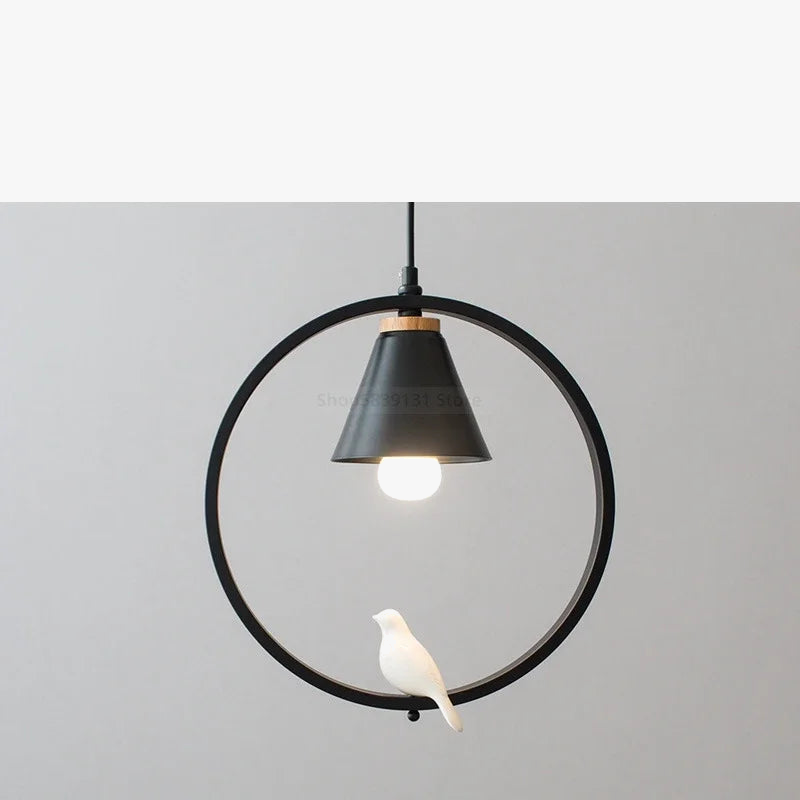 suspension modernes nordiques avec suspension oiseau led