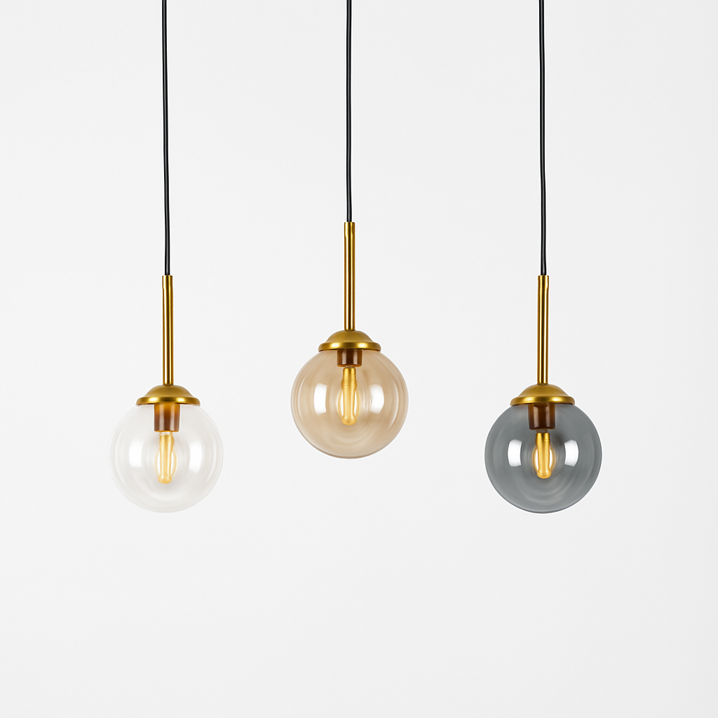 suspension modernes nordiques en verre led pour maison