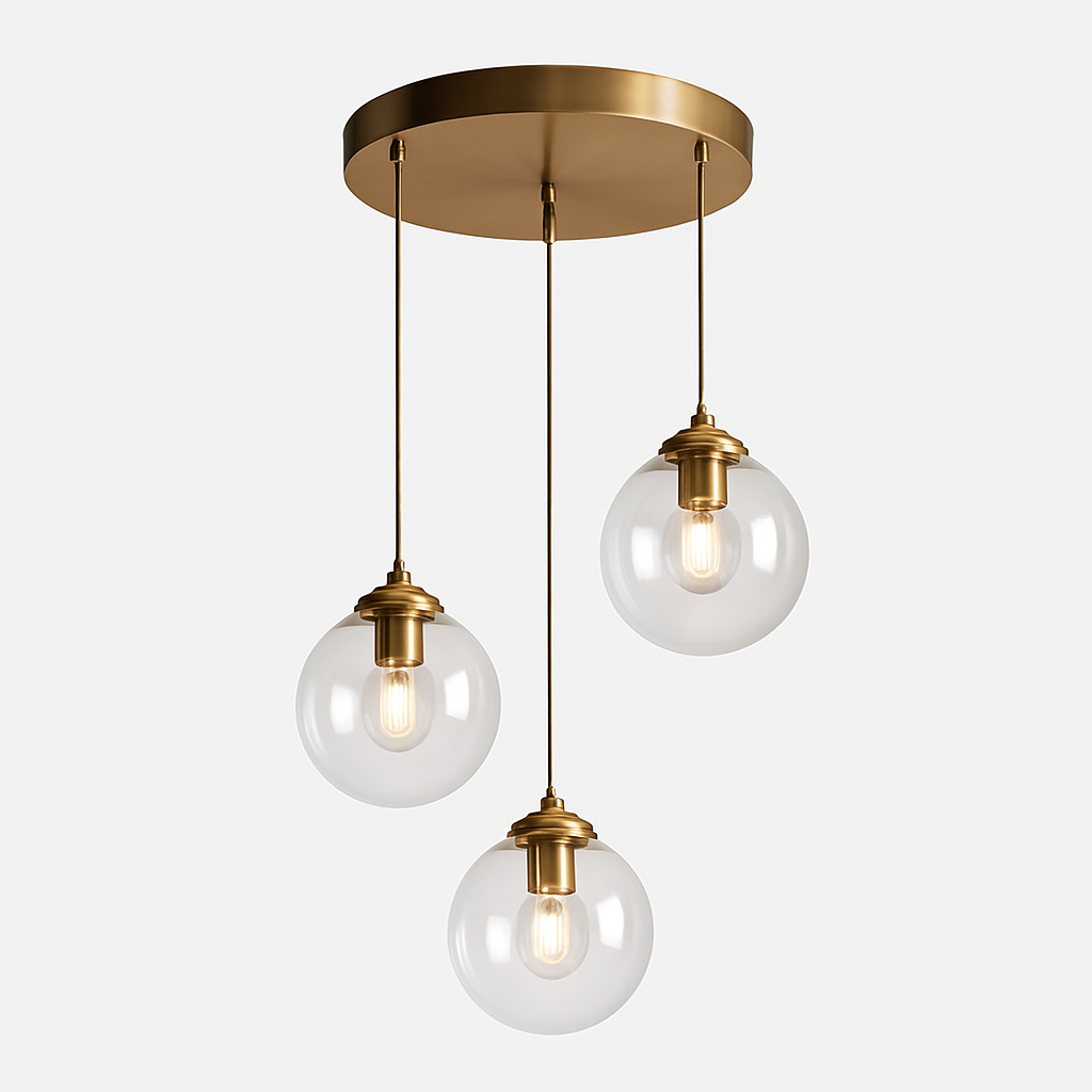 suspension modernes nordiques en verre led pour maison