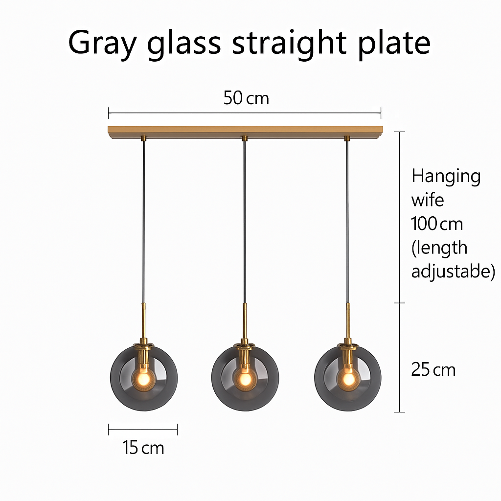 suspension modernes nordiques en verre led pour maison