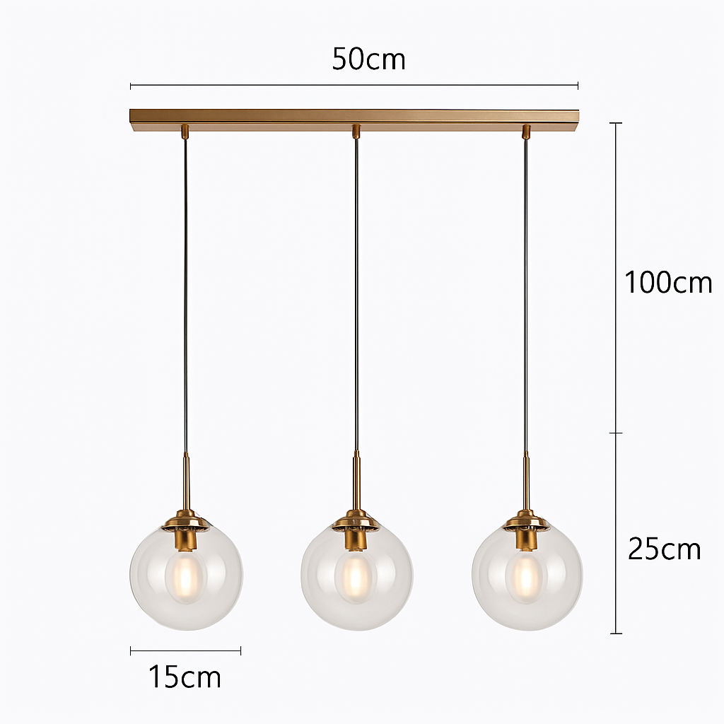 suspension modernes nordiques en verre led pour maison