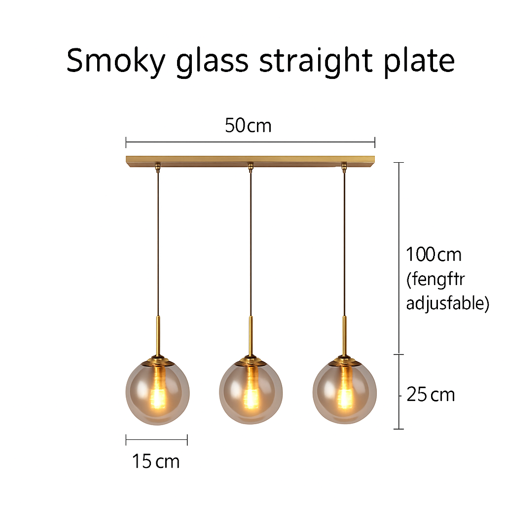 suspension modernes nordiques en verre led pour maison