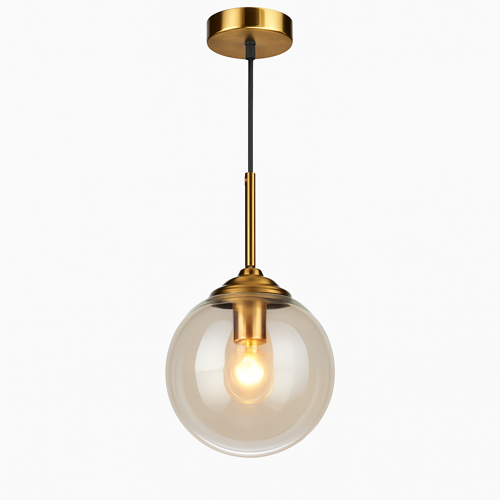 suspension modernes nordiques en verre led pour maison