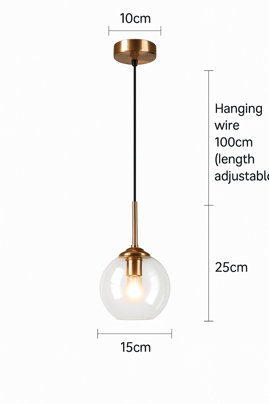suspension modernes nordiques en verre led pour maison