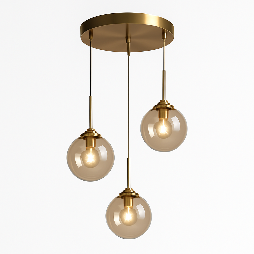 suspension modernes nordiques en verre led pour maison