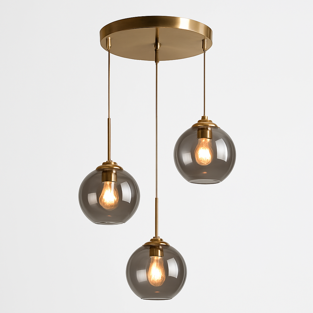 suspension modernes nordiques en verre led pour maison