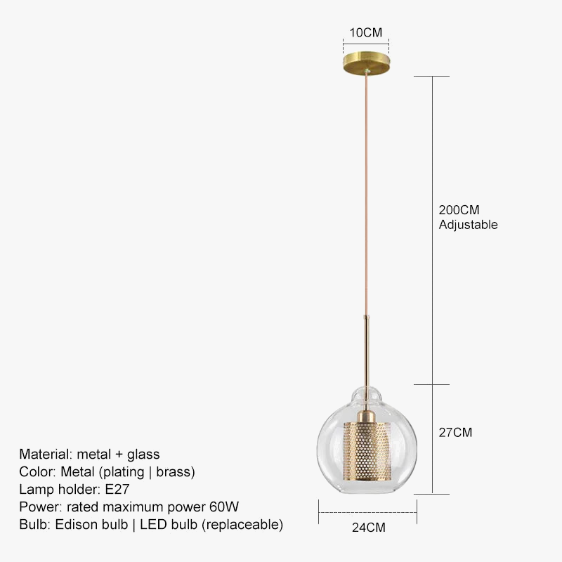 Suspension modernes nordiques pour salle à manger abat-jour en boule de verre cuisine chambre chevet décor lampe suspendue lustres luminaire