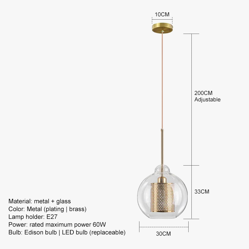 Suspension modernes nordiques pour salle à manger abat-jour en boule de verre cuisine chambre chevet décor lampe suspendue lustres luminaire