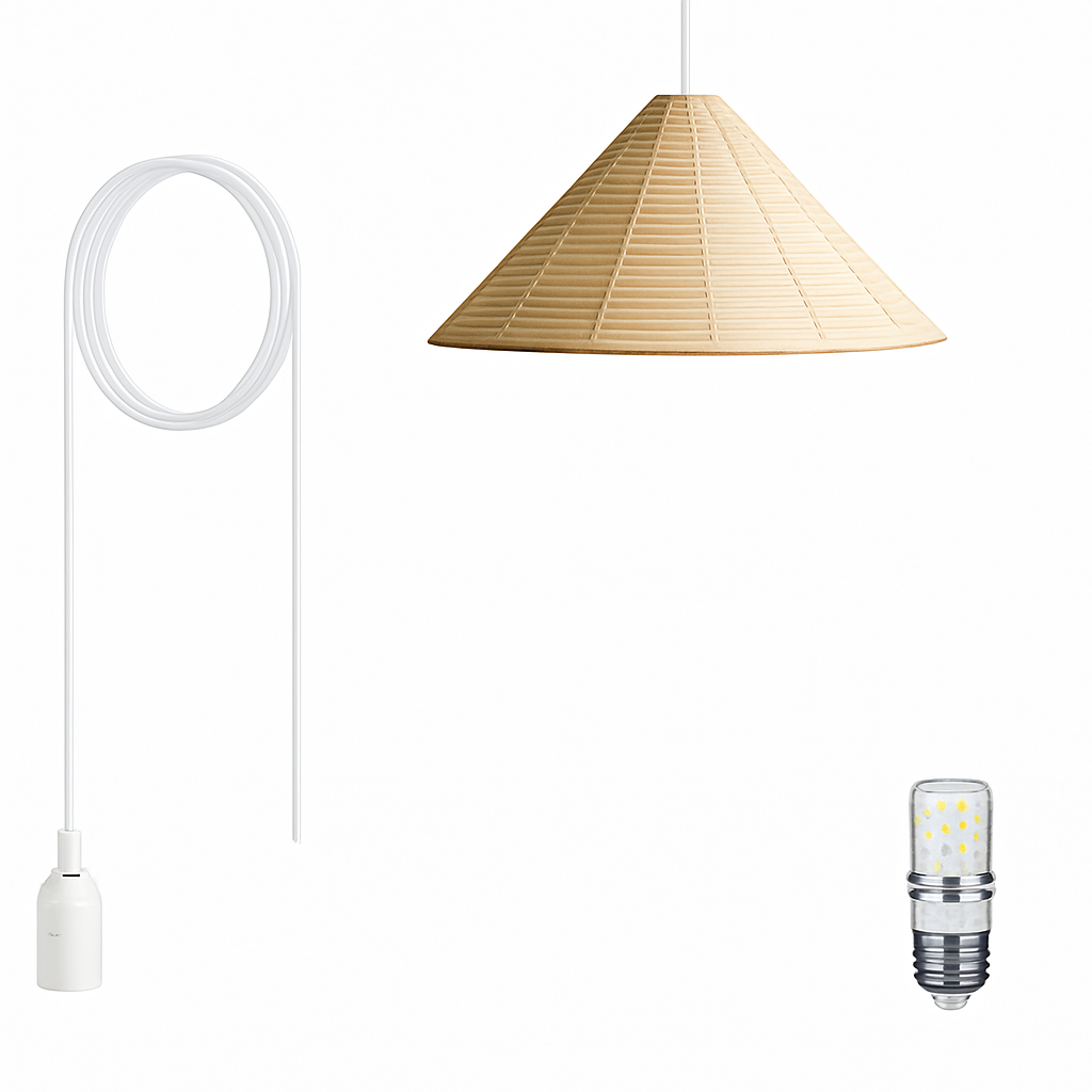 suspension noguchi en papier de riz style moderne