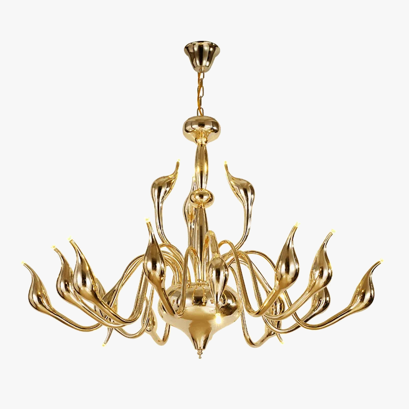 suspension nordic swan en fer art déco moderne